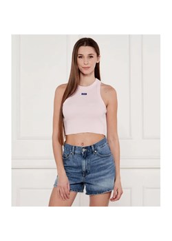Hugo Blue Top Baby | Cropped Fit ze sklepu Gomez Fashion Store w kategorii Bluzki damskie - zdjęcie 184350457