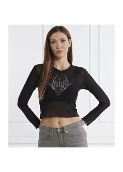 HUGO Bluzka Darocka | Cropped Fit ze sklepu Gomez Fashion Store w kategorii Bluzki damskie - zdjęcie 184350547
