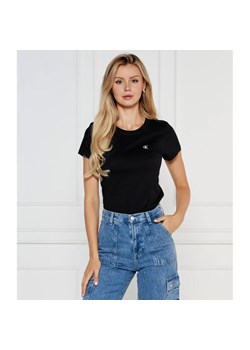 Calvin Klein Jeans T-shirt | Slim Fit ze sklepu Gomez Fashion Store w kategorii Bluzki damskie - zdjęcie 184350665