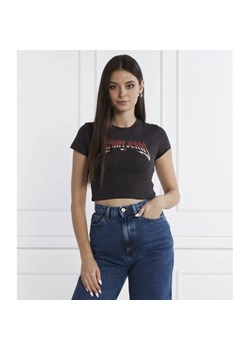 Tommy Jeans T-shirt WASHED TJ ROCK | Cropped Fit ze sklepu Gomez Fashion Store w kategorii Bluzki damskie - zdjęcie 184350929