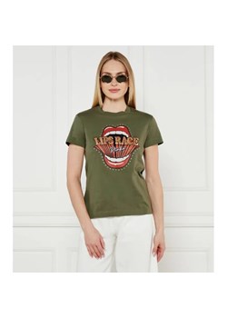 Pinko T-shirt TRAPANI Lips Race | Regular Fit ze sklepu Gomez Fashion Store w kategorii Bluzki damskie - zdjęcie 184351185