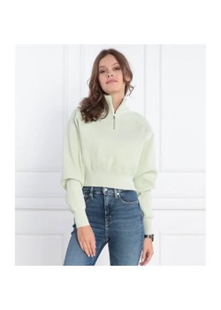 Calvin Klein Jeans Sweter HALF ZIP | Regular Fit ze sklepu Gomez Fashion Store w kategorii Swetry damskie - zdjęcie 184351839