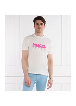 HUGO T-shirt Dacation | Regular Fit ze sklepu Gomez Fashion Store w kategorii T-shirty męskie - zdjęcie 184352036