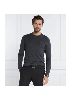 Calvin Klein Sweter SILK BLEND CN | Slim Fit | z dodatkiem jedwabiu ze sklepu Gomez Fashion Store w kategorii Swetry męskie - zdjęcie 184352666