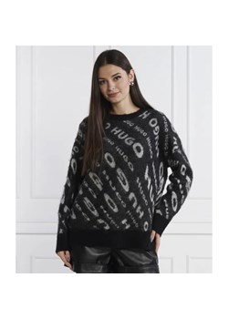 HUGO Sweter Sidimmer | Loose fit | z dodatkiem wełny ze sklepu Gomez Fashion Store w kategorii Swetry damskie - zdjęcie 184353017