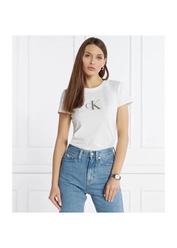 Calvin Klein Jeans T-shirt | Slim Fit ze sklepu Gomez Fashion Store w kategorii Bluzki damskie - zdjęcie 184354676