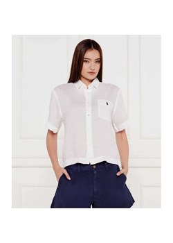POLO RALPH LAUREN Lniana koszula SAYNA | Cropped Fit ze sklepu Gomez Fashion Store w kategorii Koszule damskie - zdjęcie 184355056