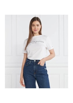 Tommy Hilfiger T-shirt REG CORP LOGO C-NK SS | Regular Fit ze sklepu Gomez Fashion Store w kategorii Bluzki damskie - zdjęcie 184355528