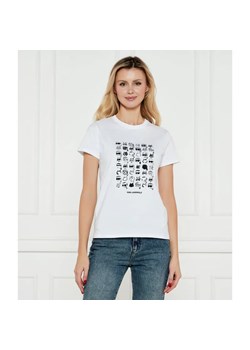 Karl Lagerfeld T-shirt IKON SEASONAL LOGO | Regular Fit ze sklepu Gomez Fashion Store w kategorii Bluzki damskie - zdjęcie 184355567