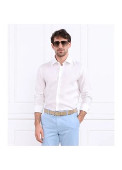 BOSS BLACK Lniana koszula H-HANK-kent-C1-214 | Slim Fit ze sklepu Gomez Fashion Store w kategorii Koszule męskie - zdjęcie 184355885
