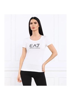 EA7 T-shirt | Slim Fit ze sklepu Gomez Fashion Store w kategorii Bluzki damskie - zdjęcie 184356206
