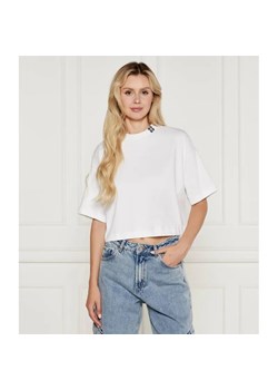HUGO T-shirt Damelody | Cropped Fit ze sklepu Gomez Fashion Store w kategorii Bluzki damskie - zdjęcie 184356755
