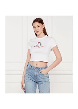 Hugo Blue T-shirt Dalia_B_2 | Cropped Fit ze sklepu Gomez Fashion Store w kategorii Bluzki damskie - zdjęcie 184356938