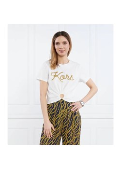 Michael Kors T-shirt KORS LOGO | Regular Fit ze sklepu Gomez Fashion Store w kategorii Bluzki damskie - zdjęcie 184357358
