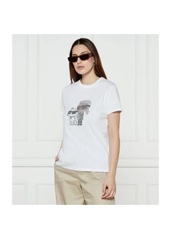 Karl Lagerfeld T-shirt IKON RS DUO | Regular Fit ze sklepu Gomez Fashion Store w kategorii Bluzki damskie - zdjęcie 184357568