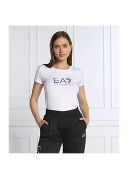 EA7 T-shirt | Slim Fit ze sklepu Gomez Fashion Store w kategorii Bluzki damskie - zdjęcie 184357776