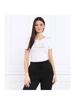 EA7 T-shirt | Slim Fit ze sklepu Gomez Fashion Store w kategorii Bluzki damskie - zdjęcie 184358135