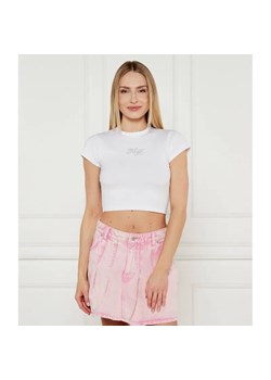 Hugo Blue T-shirt Dome_B | Cropped Fit ze sklepu Gomez Fashion Store w kategorii Bluzki damskie - zdjęcie 184358586