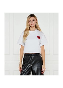 Karl Lagerfeld T-shirt HEARTS | Cropped Fit ze sklepu Gomez Fashion Store w kategorii Bluzki damskie - zdjęcie 184358709