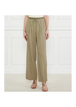 Marella SPORT Spodnie FRED | Straight fit | z dodatkiem lnu ze sklepu Gomez Fashion Store w kategorii Spodnie damskie - zdjęcie 184506615