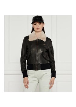 Aeronautica Militare Skórzana kurtka bomber | Regular Fit ze sklepu Gomez Fashion Store w kategorii Kurtki damskie - zdjęcie 184507066