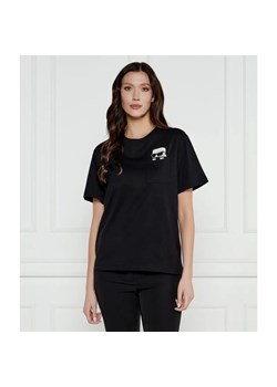 Karl Lagerfeld T-shirt IKON RS PEAK-A-BOO | Oversize fit ze sklepu Gomez Fashion Store w kategorii Bluzki damskie - zdjęcie 184507155