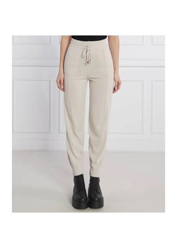 Patrizia Pepe Spodnie dzianinowe | Regular Fit | z dodatkiem wełny ze sklepu Gomez Fashion Store w kategorii Spodnie damskie - zdjęcie 184508226