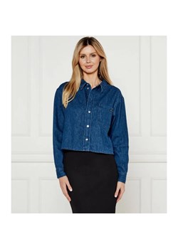 Calvin Klein Jeans Jeansowa koszula | Cropped Fit | z dodatkiem lnu ze sklepu Gomez Fashion Store w kategorii Koszule damskie - zdjęcie 184508627