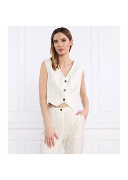 GUESS Lniana kamizelka DINA CROPPED | Regular Fit ze sklepu Gomez Fashion Store w kategorii Kamizelki damskie - zdjęcie 184509328