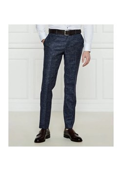 BOSS BLACK Wełniane spodnie H-Genius-251 | Slim Fit | z dodatkiem lnu ze sklepu Gomez Fashion Store w kategorii Spodnie męskie - zdjęcie 184509459