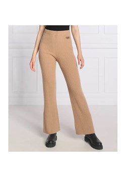 TWINSET Wełniane spodnie dzianinowe | Relaxed fit | z dodatkiem kaszmiru ze sklepu Gomez Fashion Store w kategorii Spodnie damskie - zdjęcie 184509889