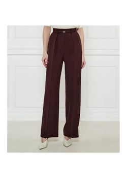 Elisabetta Franchi Wełniane spodnie z paskiem | flare fit ze sklepu Gomez Fashion Store w kategorii Spodnie damskie - zdjęcie 184510127