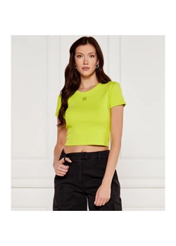 HUGO T-shirt Delanor | Cropped Fit ze sklepu Gomez Fashion Store w kategorii Bluzki damskie - zdjęcie 184512707