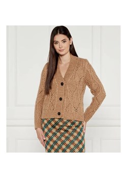 Marc Cain Wełniany kardigan | Loose fit ze sklepu Gomez Fashion Store w kategorii Swetry damskie - zdjęcie 184513185