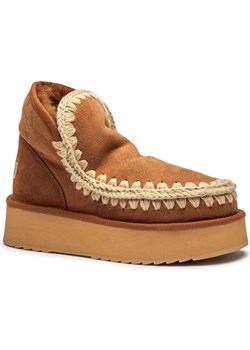MOU Skórzane śniegowce Mini Eskimo Platform | z dodatkiem wełny ze sklepu Gomez Fashion Store w kategorii Śniegowce damskie - zdjęcie 184514229