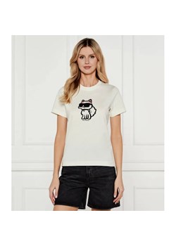 Karl Lagerfeld T-shirt IKON SKETCH | Regular Fit ze sklepu Gomez Fashion Store w kategorii Bluzki damskie - zdjęcie 184514788