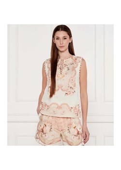 TWINSET Lniany top | Regular Fit ze sklepu Gomez Fashion Store w kategorii Bluzki damskie - zdjęcie 184515125