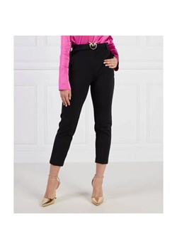 Pinko Spodnie z paskiem POTENZA | Cropped Fit ze sklepu Gomez Fashion Store w kategorii Spodnie damskie - zdjęcie 184515809
