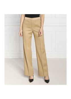 BOSS BLACK Wełniane spodnie Tackea | Regular Fit ze sklepu Gomez Fashion Store w kategorii Spodnie damskie - zdjęcie 184516298