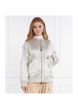 Max Mara Leisure Satynowa kurtka bomber | Oversize fit | z dodatkiem wełny ze sklepu Gomez Fashion Store w kategorii Kurtki damskie - zdjęcie 184516746