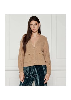 Marc Cain Wełniany kardigan | Relaxed fit ze sklepu Gomez Fashion Store w kategorii Swetry damskie - zdjęcie 184517145