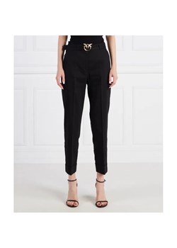 Pinko Lniane spodnie z paskiem | Regular Fit ze sklepu Gomez Fashion Store w kategorii Spodnie damskie - zdjęcie 184517668