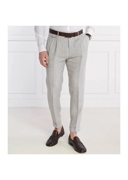 Windsor Lniane spodnie chino 13 Sapo | Slim Fit ze sklepu Gomez Fashion Store w kategorii Spodnie męskie - zdjęcie 184518105