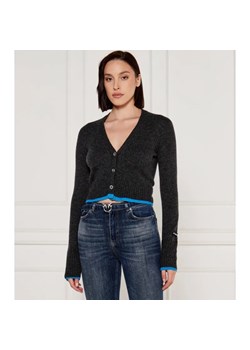 Pinko Wełniany kardigan CHAUSIE | Cropped Fit | z dodatkiem kaszmiru ze sklepu Gomez Fashion Store w kategorii Swetry damskie - zdjęcie 184519148