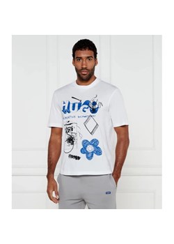 Hugo Blue T-shirt Nugoscrib | Regular Fit ze sklepu Gomez Fashion Store w kategorii T-shirty męskie - zdjęcie 184521215
