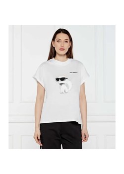 Karl Lagerfeld T-shirt IKON AQUARELLE | Loose fit ze sklepu Gomez Fashion Store w kategorii Bluzki damskie - zdjęcie 184521285