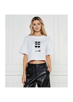 Karl Lagerfeld T-shirt SUNGLASSES | Cropped Fit ze sklepu Gomez Fashion Store w kategorii Bluzki damskie - zdjęcie 184521546