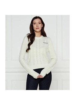 Guess Jeans Sweter | Regular Fit | z dodatkiem wełny ze sklepu Gomez Fashion Store w kategorii Swetry damskie - zdjęcie 184521678