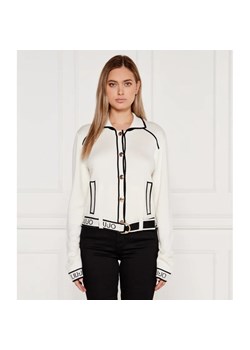 Liu Jo Sport Kardigan | Regular Fit | z dodatkiem jedwabiu ze sklepu Gomez Fashion Store w kategorii Swetry damskie - zdjęcie 184522165