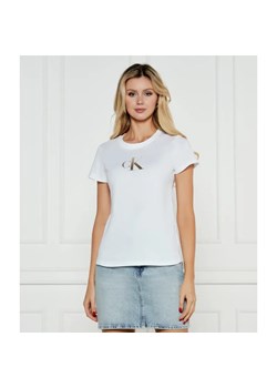 Calvin Klein Jeans T-shirt | Slim Fit ze sklepu Gomez Fashion Store w kategorii Bluzki damskie - zdjęcie 184522519